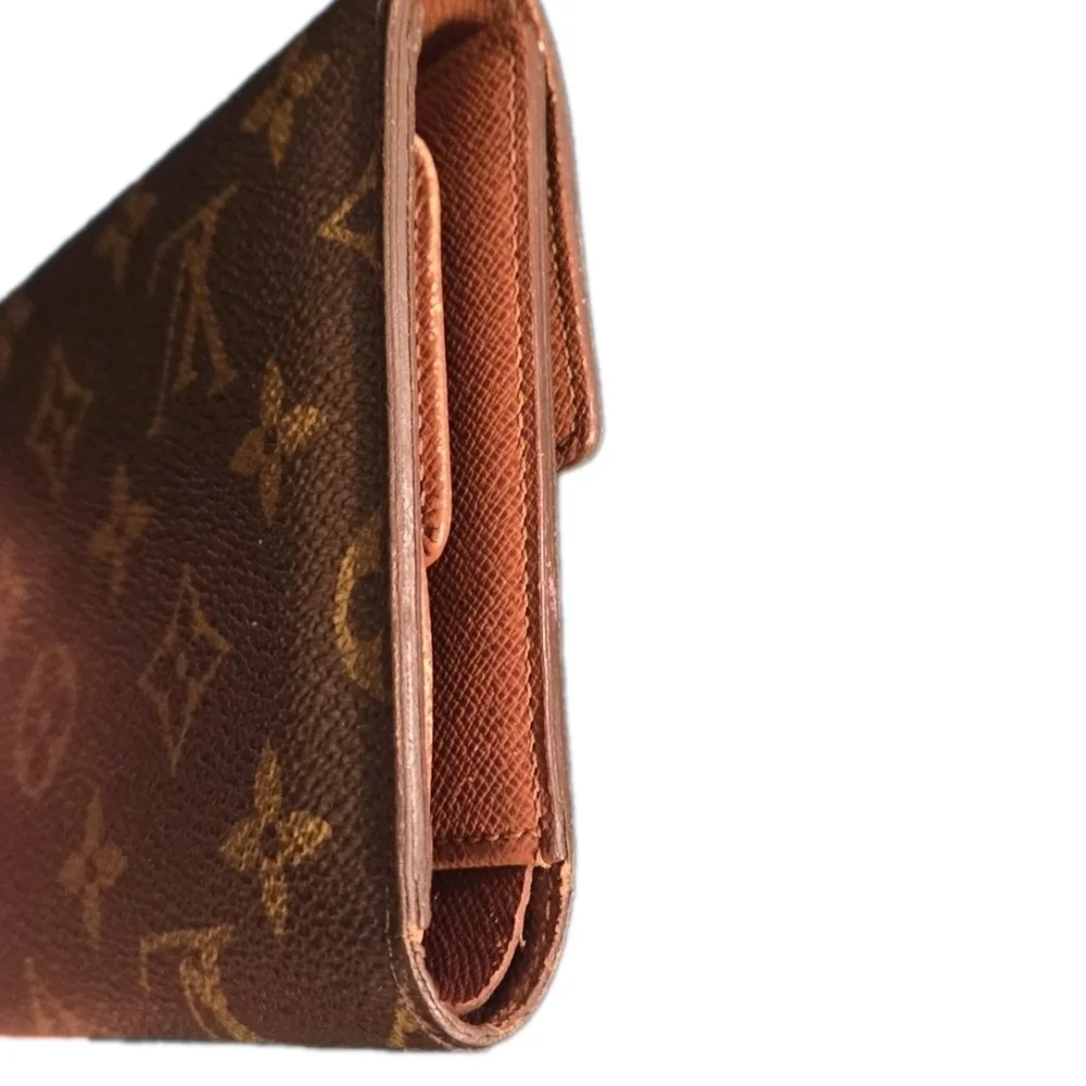 LOUIS VUITTON LV Monogram Canvas Leather Continental Clutch Wallet ( EUC)